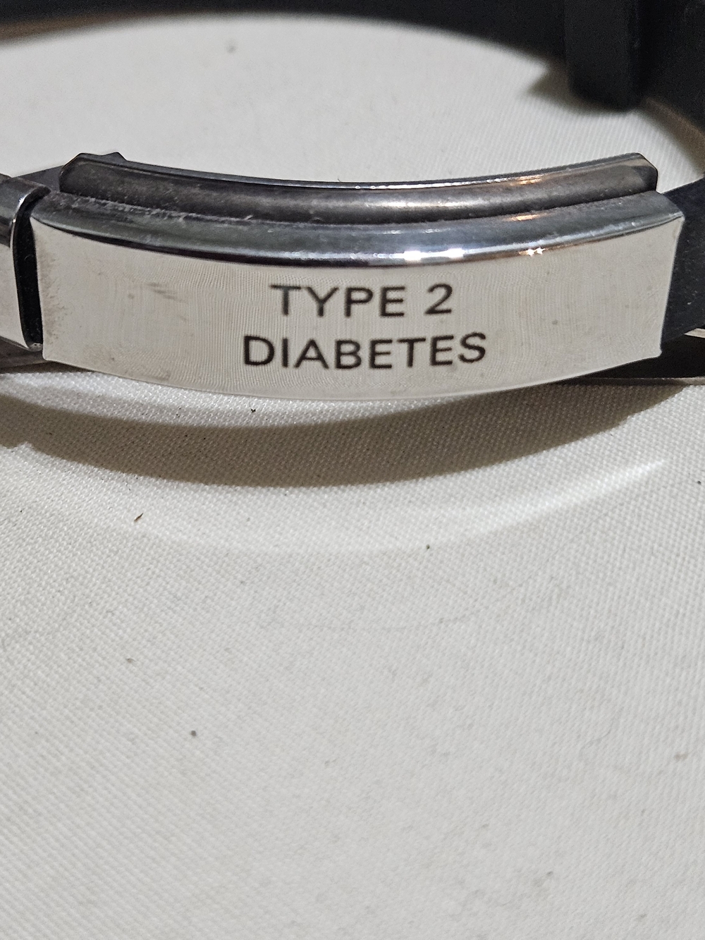 Silver Medical ID Bracelet - Type 2 Diabetes